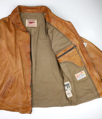 Thedi Markos Zip-Up Shawl Collar Jacket, size XL, Cuoio Buffalo