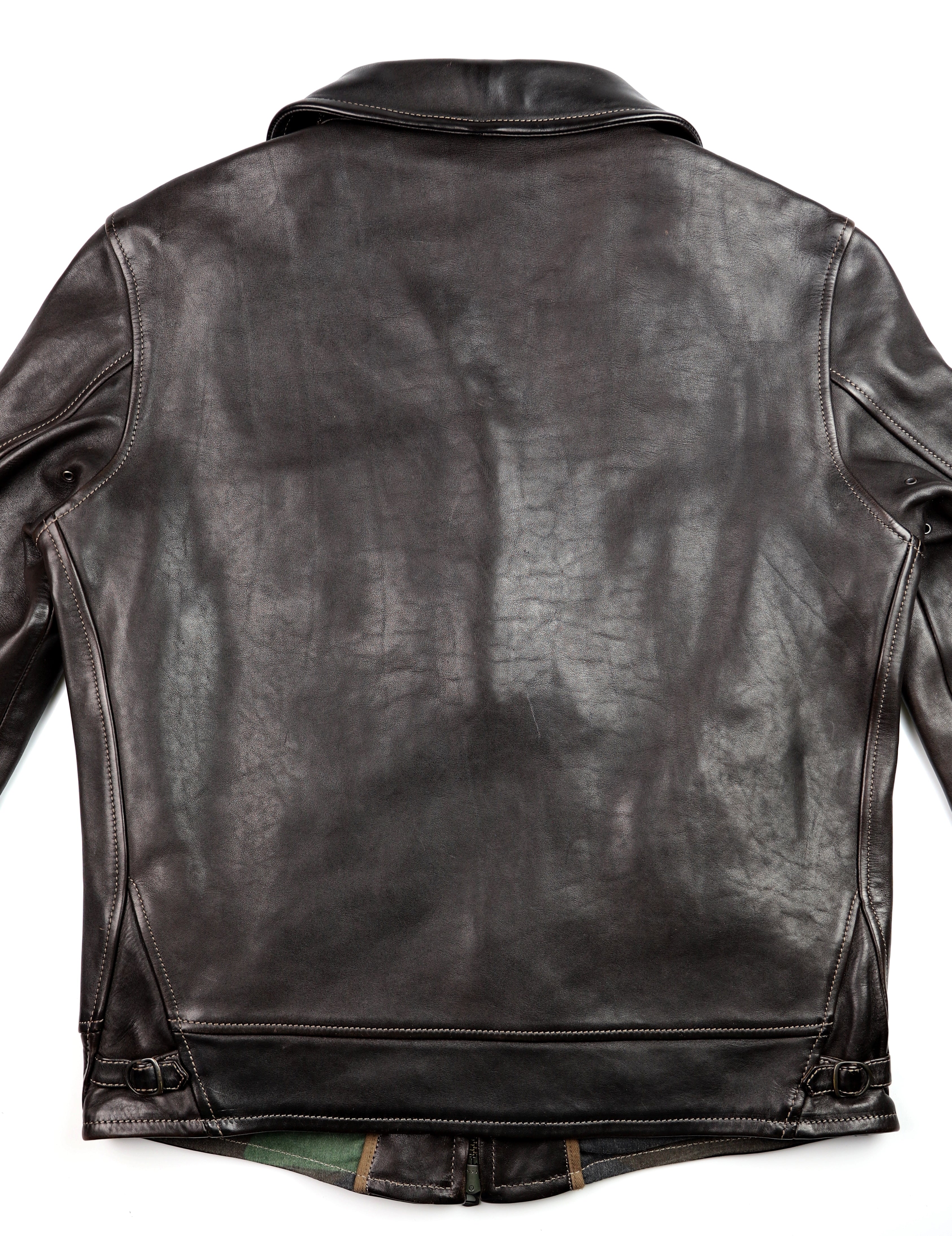 Thedi Markos Zip-Up Shawl Collar Jacket, size Medium, Dark Brown Horsehide