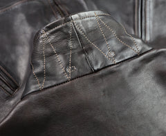 Thedi Markos Zip-Up Shawl Collar Jacket, size XL, Dark Brown Horsehide