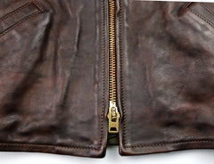 Thedi Memphis Half Belt, size 3XL, Hand Dyed Cocoa Buffalo