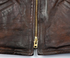 Thedi Memphis Half Belt, size Large, Hand Dyed Cocoa Buffalo