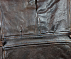 Thedi Memphis Half Belt, size Medium, Hand Dyed Cocoa Buffalo