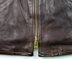Thedi Memphis Half Belt, size Medium, Hand Dyed Cocoa Buffalo