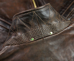 Thedi Memphis Half Belt, size Medium, Hand Dyed Cocoa Buffalo