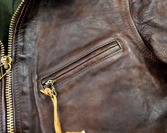 Thedi Memphis Half Belt, size Medium, Hand Dyed Cocoa Buffalo