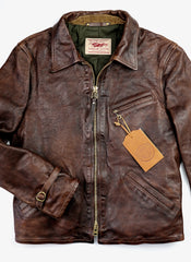 Thedi Memphis Half Belt, size Medium, Hand Dyed Cocoa Buffalo