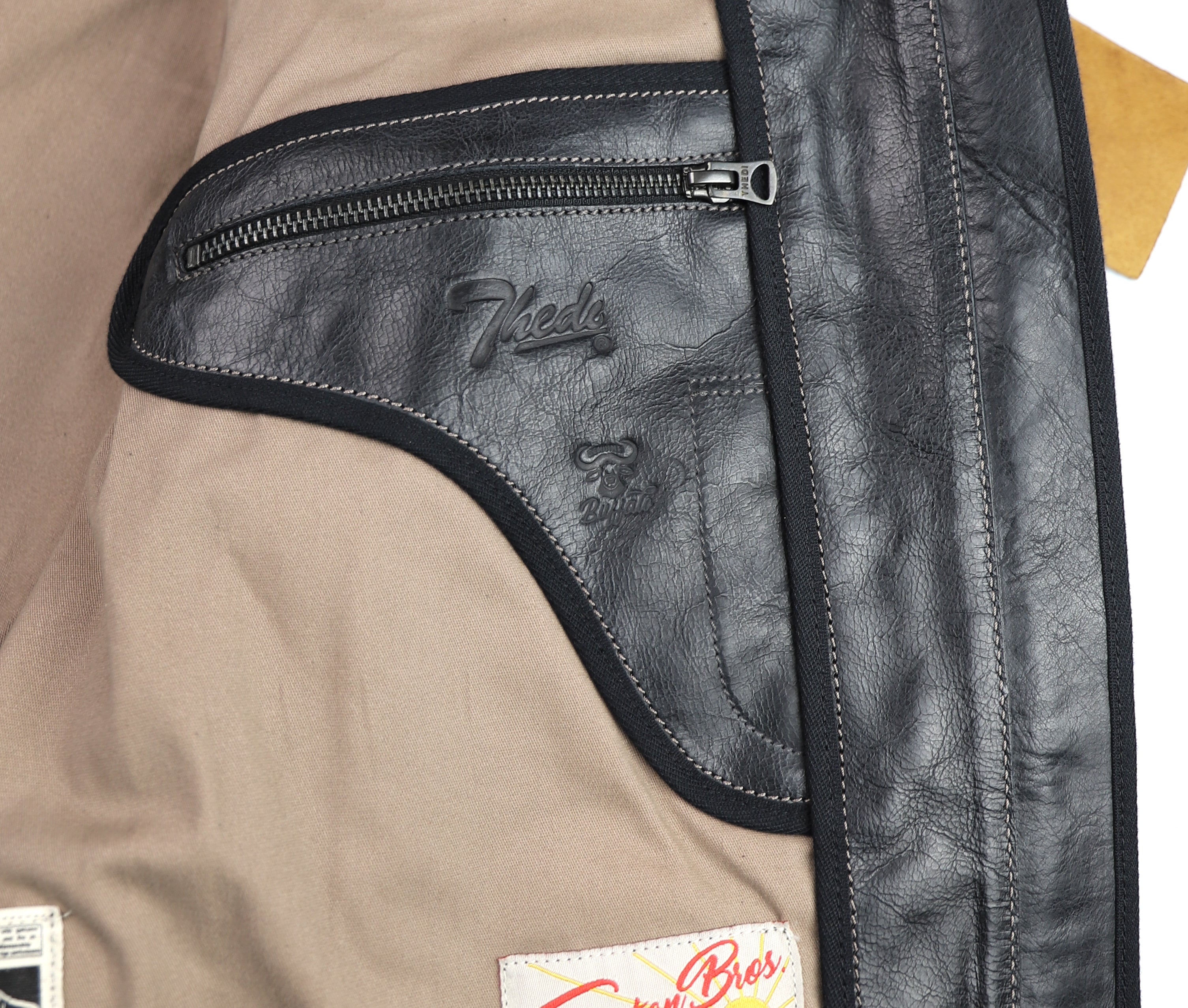 Thedi Phenix Cafe Racer Jacket, size XXL, Black Buffalo