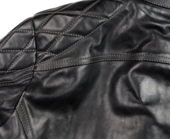 Thedi Phenix Cafe Racer Jacket, size Medium, Black Buffalo