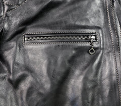 Thedi Phenix Cafe Racer Jacket, size XL, Black Buffalo