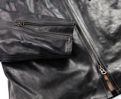 Thedi Phenix Cafe Racer Jacket, size XL, Black Buffalo