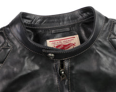 Thedi Phenix Cafe Racer Jacket, size XL, Black Buffalo