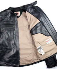 Thedi Phenix Cafe Racer Jacket, size XL, Black Buffalo