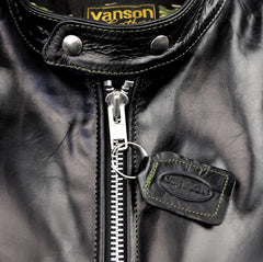 Vanson Agent X Slim Fit Cafe Racer, Black Bainbridge, size XL