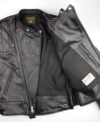 Vanson Chopper Jacket, Black Comp. Weight Cowhide, size 46