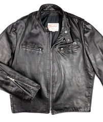 Vintage Excelled Cafe Racer Jacket, Black, size 44