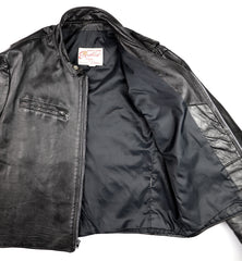 Vintage Excelled Cafe Racer Jacket, Black, size 44