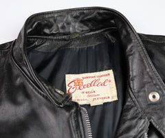 Vintage Excelled Cafe Racer Jacket, Black, size 44