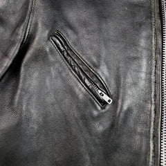 Vintage Cafe Racer Jacket, Black, size 42