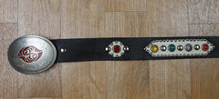 Vintage Belt, jeweled, size 36, Black