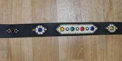 Vintage Belt, jeweled, size 36, Black