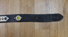 Vintage Belt, jeweled, size 36, Black